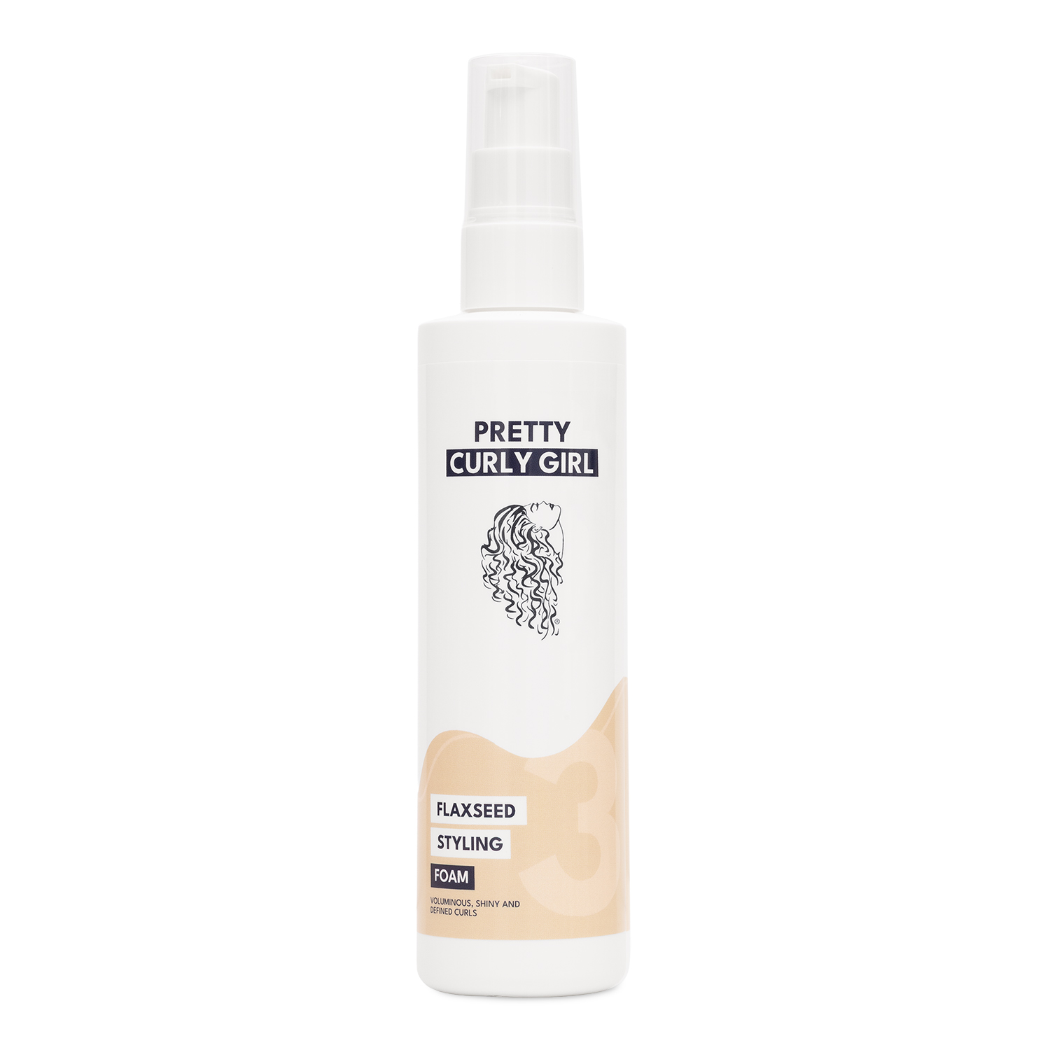 Pretty Curly Girl – Formuojančios linų sėmenų putos, 250 ml - Image 2