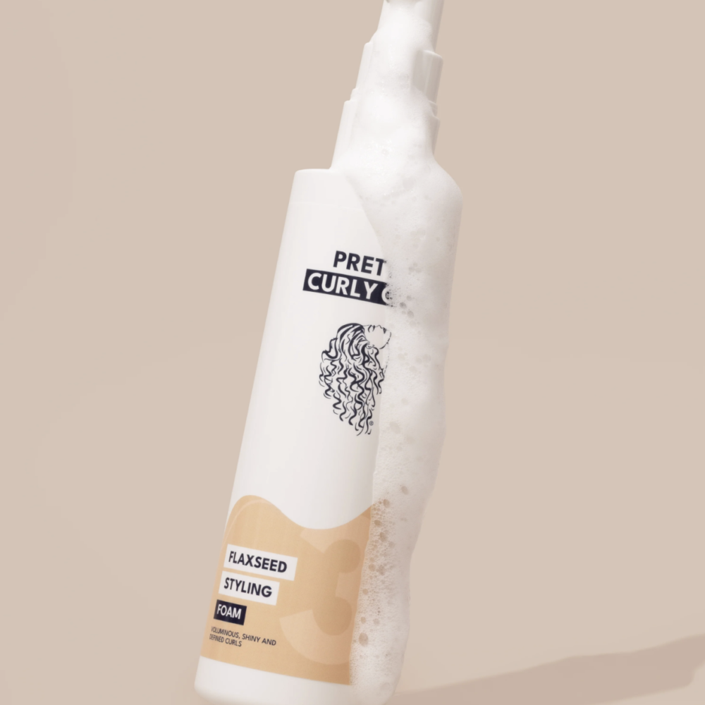 Pretty Curly Girl – Formuojančios linų sėmenų putos, 250 ml